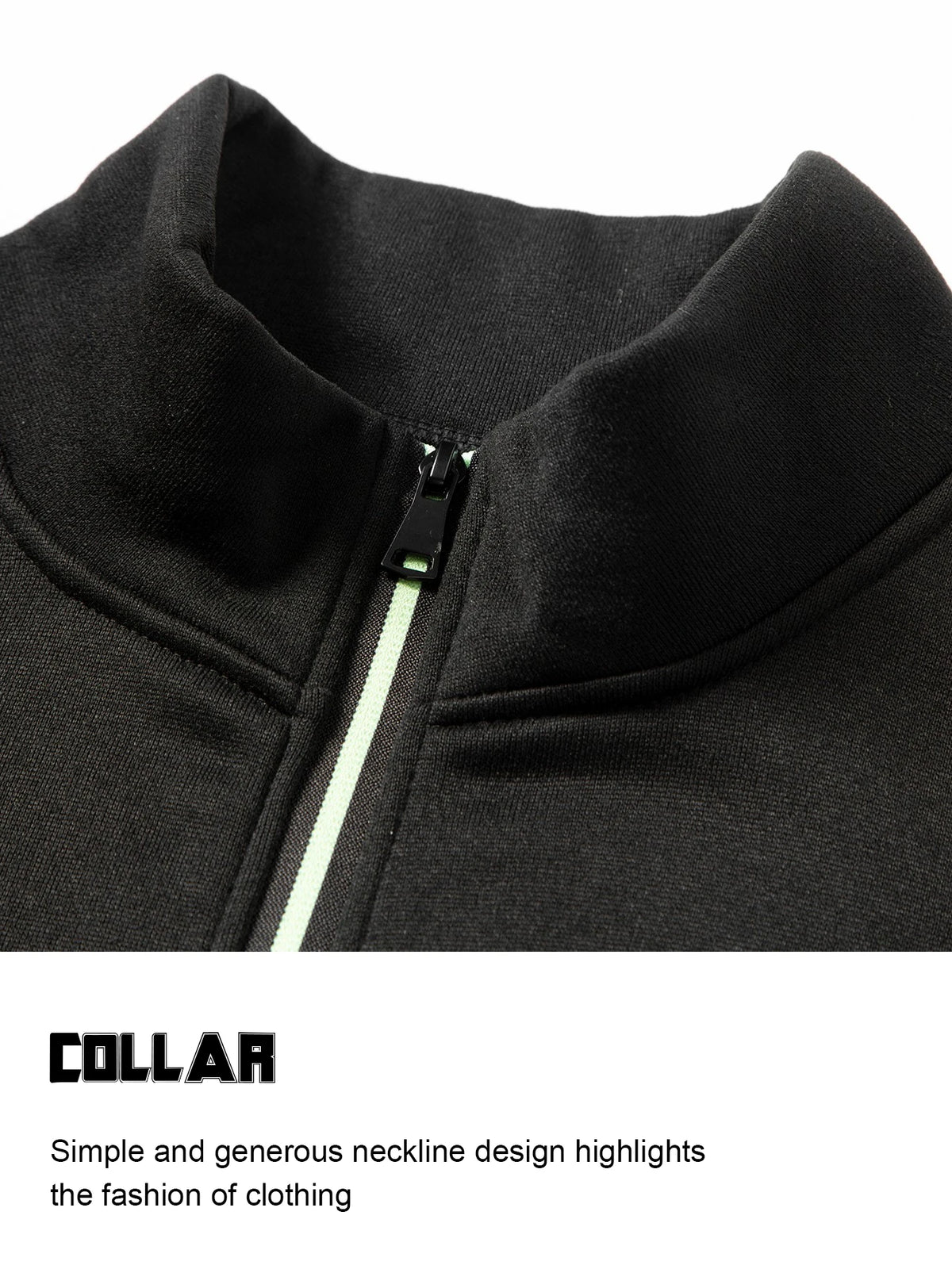 Men's Zip Track Jacket Stand Collar Fleece Lined Casual Sweatshirt/with Zipper Pockets Athletic Outerwear Warm Casual Jacket