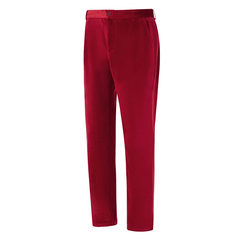 Men s Stylish  Fit Corduroy Trousers Mid Rise Solid Color/Casual Tapered Pants Long Straight Leg Pants