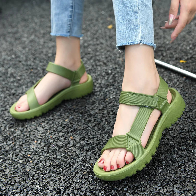 Women's Sandals Fashion Trend Anti-slip Wear-resistant Lightweight/EVA Flat Sandals for Women Outdoor Beach Shoes for Women
