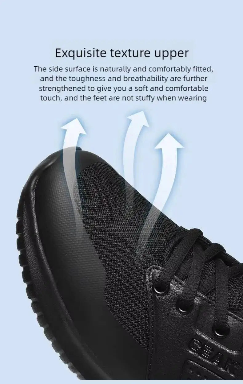 2026 Chef Non-Slip Four Seasons Breathable Hotel Work Light/Outdoor Men's Plus Size Casual Sports Walking Shoes