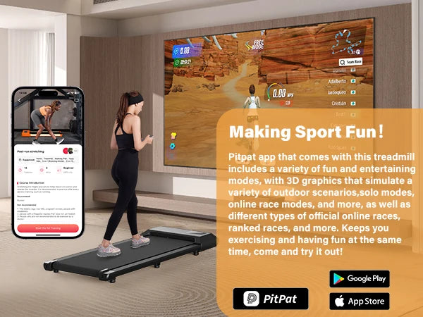 300lbs Treadmill for Home 2.5HP Treadmills Walking Pad LCD/Digital Data Display 2in1 Walking Running Fitness Exercise Machine