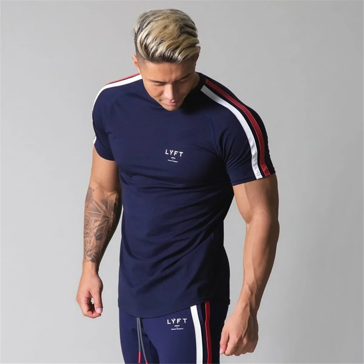 Gym Fitness Shirt Men Running Sport T-shirt Short sleeve Cotton Tee/Top Summer Male Bodybuilding Training Workout Shirt