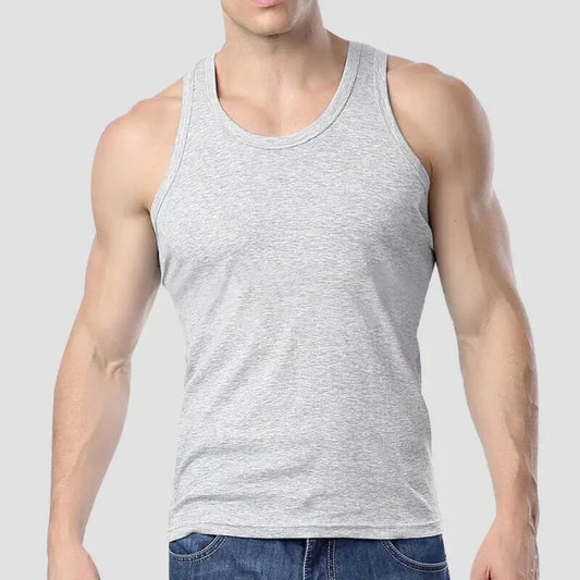 New Men's Summer Lightweight Cotton Tight Vest Sports Casual/Family Pajamas Outdoor Tight Top Breathable Quick Drying Vest