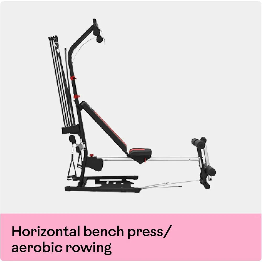 Home Gym Workout Systems Fitness Sport Equipment/Pull Up Bar Exercise Bench with Cables and Footrest