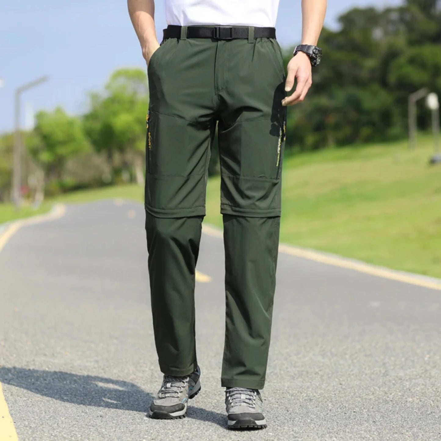 Men's Waterproof Hiking Pants Spring Summer Quick Drying/Trousers Men Detachable Anti-scratch Fishing Camping Pants