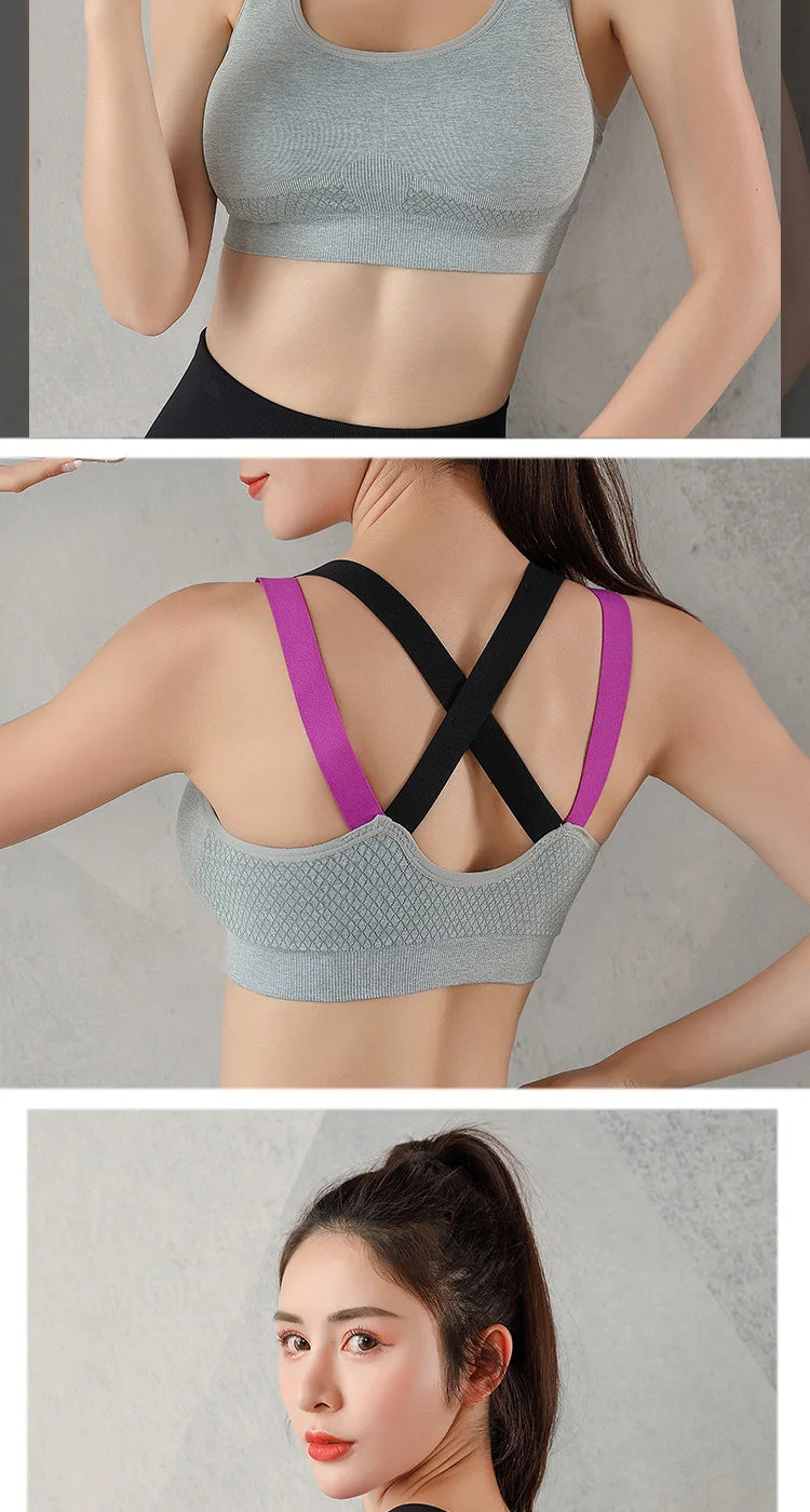 Sports Bra for Women Gym Seamless High Impact Sports Bra Yoga/Fitness Top Female Underwear Push-up bra Sportswear bralette