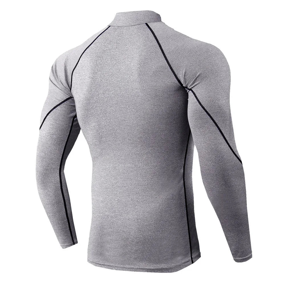 Men Running T shirt Quick Dry Bodybuilding Sport Shirt Long Sleeve/Compression Top  Fitness Tight Rash Guard Gym T-Shirt Men