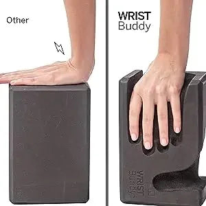 Yoga Blocks 2 Pack Reduces and Prevents Wrist Pain/Enhances Comfort Stability and Grip Strength