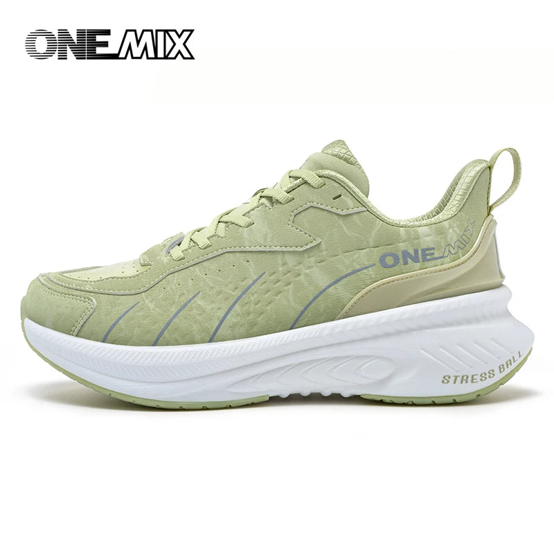 ONEMIX Men's Winter Leather Sports Shoes For Heavy Weight Adults/Shock-Absorbing & Stable Support Cold-Resistant Daily Shoes