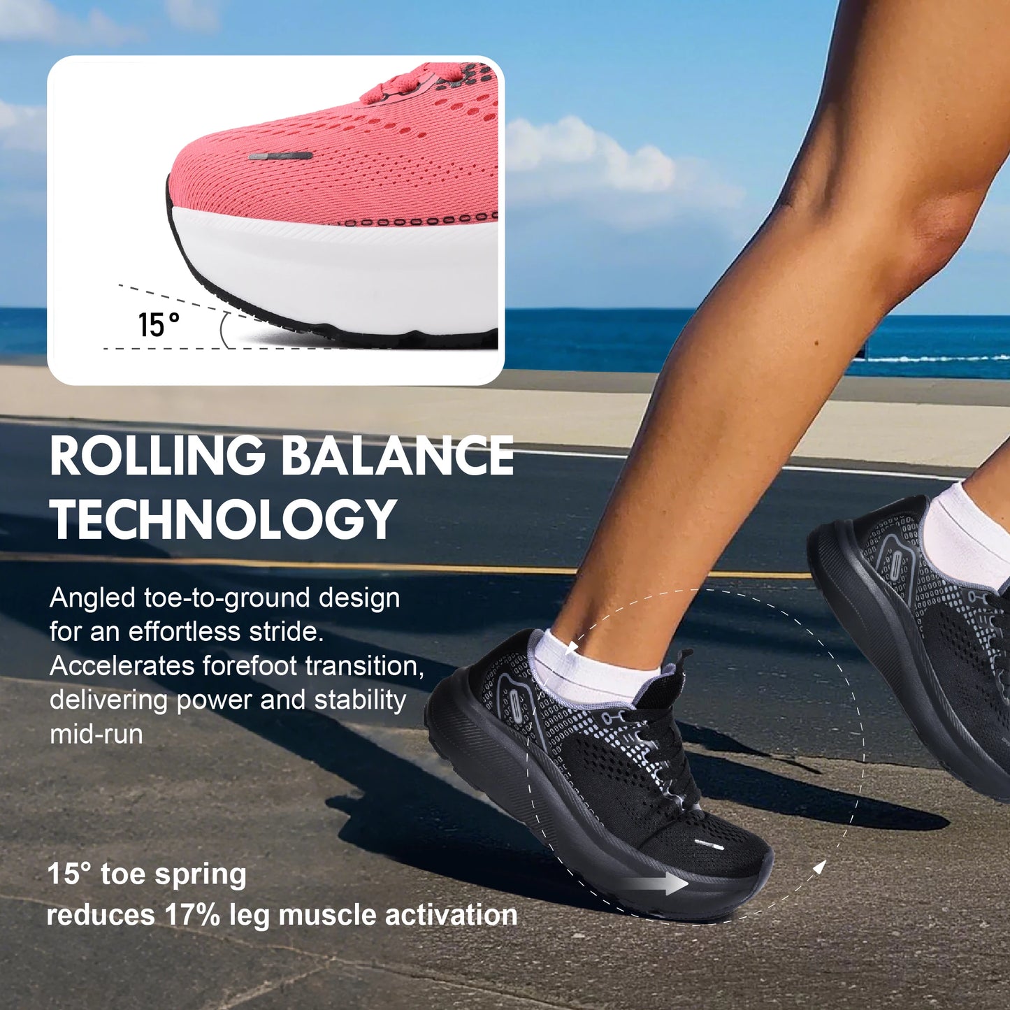 Wide Toe Box Shoes Women Arch Support Wide Sneakers for Running/Walking Athletic Tennis Orthopedic Plantar Fasciitis