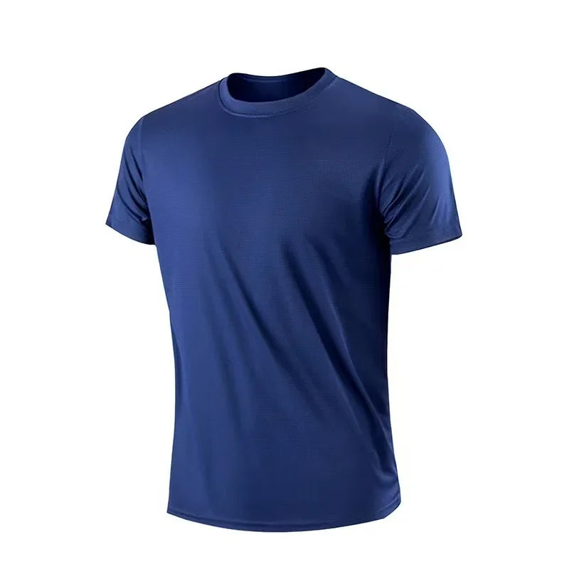 Men's Quick Dry Short Sleeve T-Shirt Moisture Wicking Round Neck/Gym Running Training Exercise Sport Shirt Lightweight Tops