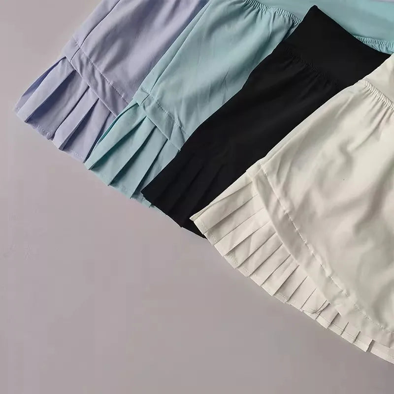 Women 2 in 1 Jogging Shorts Skirts High Waist Fitness/Sport Yoga Shorts Tennis Golf Gym Running Shorts Sports Tight Shorts