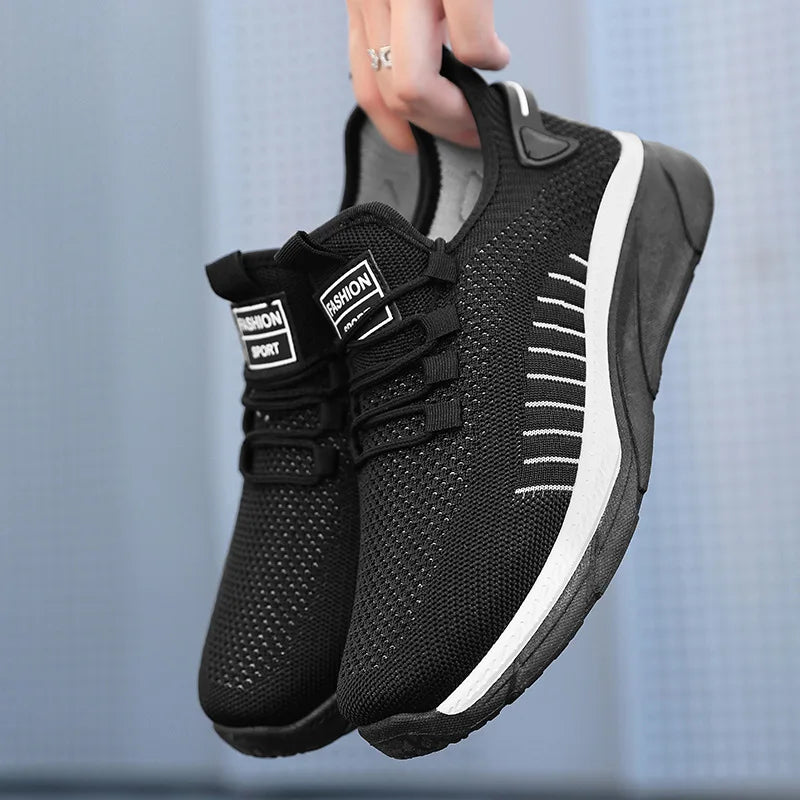 Men's Running Shoes Jogging Breathable Mesh Cushioning/Non-Slip Outdoor Shoes Couple Trainer Race Sneakers
