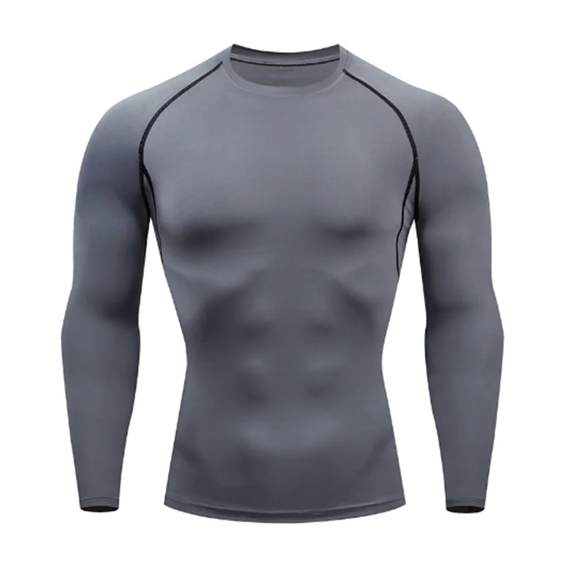 Men Compression Running T-Shirt Fitness Tight Long Sleeve Sport T-shirt/Training Jogging Shirts Gym Sportswear Quick Dry Clothes