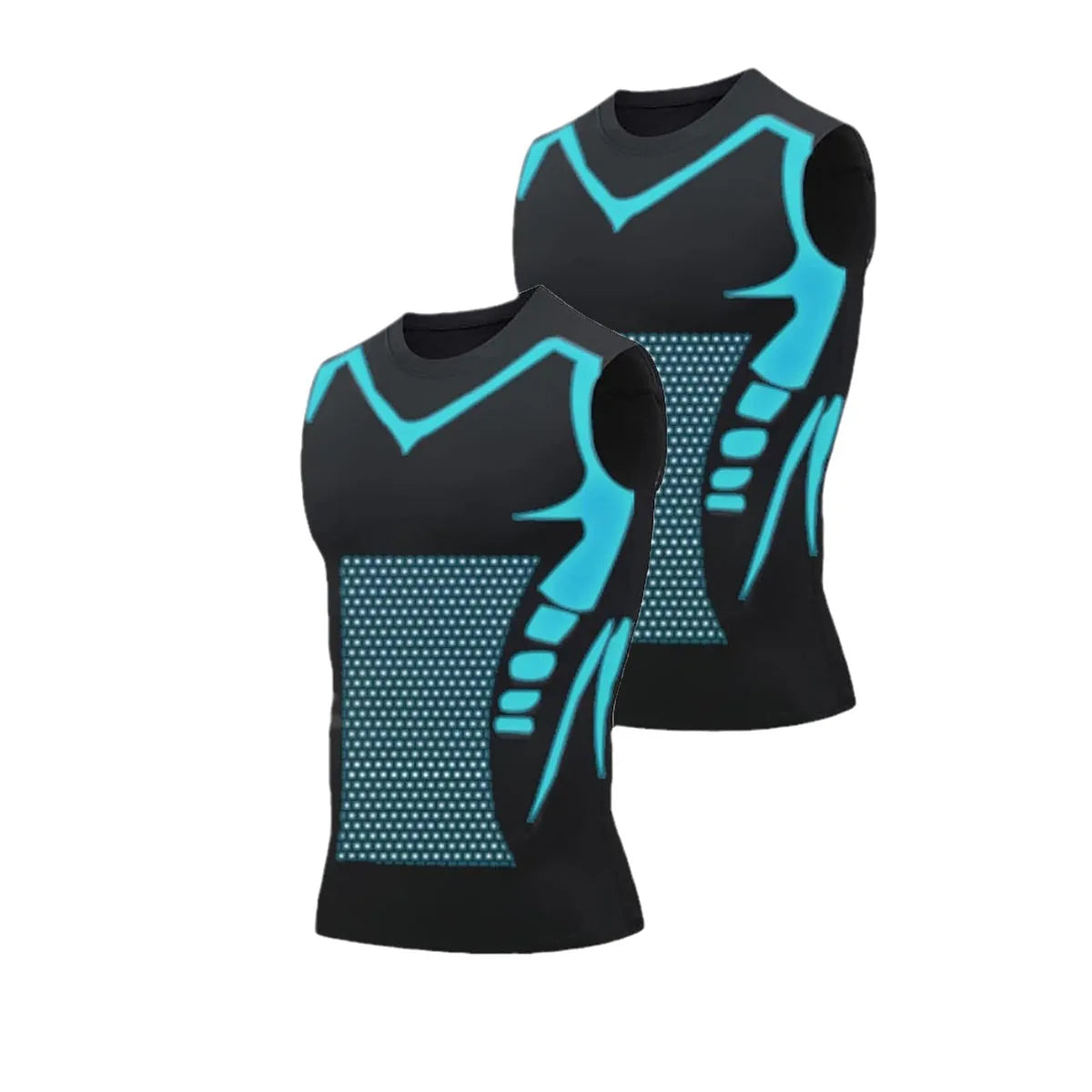 Summer Men Shapewear Ionic Shaping Vest Sleeveless Shirt Tight/Compression Shirts Tank Top Body Shaper Breathable Ice Silk Vest