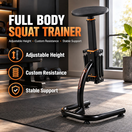 Assisted Squat Machine, Seat Height Adjustable from 61 to 76 cm Variable/Intensity Glutes Trainer Fitness Butt Machine Exercise Equipment