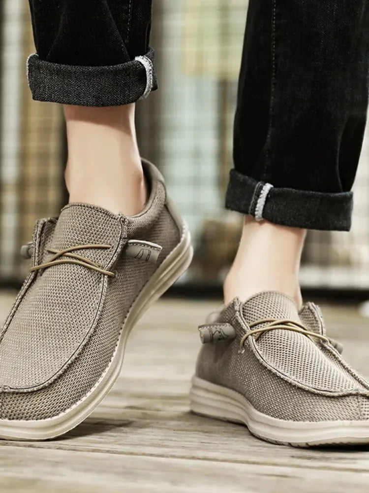 Men Casual Dress Sneakers Outdoor Comfort Lightweight Leisure Shoes/Breathable Mesh Walking Shoes Soft Sole Sports Shoes