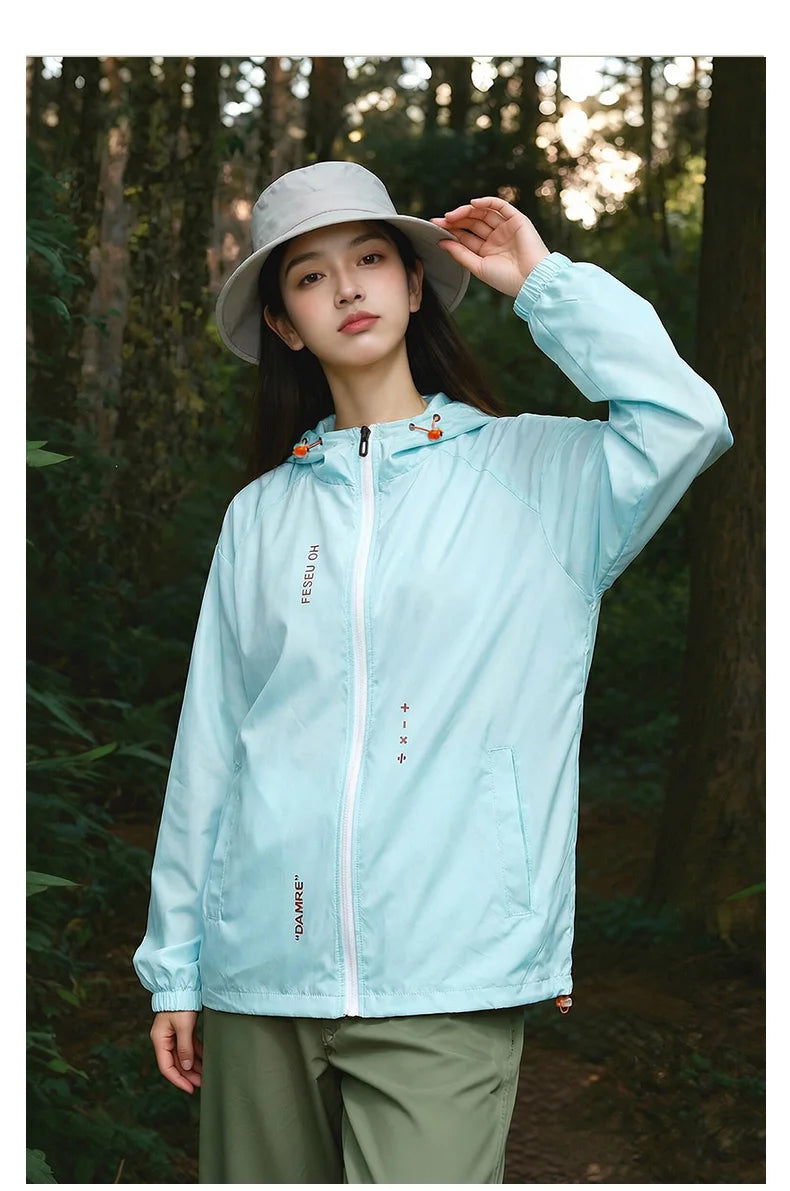 UPF50+ Ice Silk UV Sun Protection Jacket Men Outdoor Softshell/Windbreaker Hiking Camping Coats Lightweight Sunscreen Skin Coats