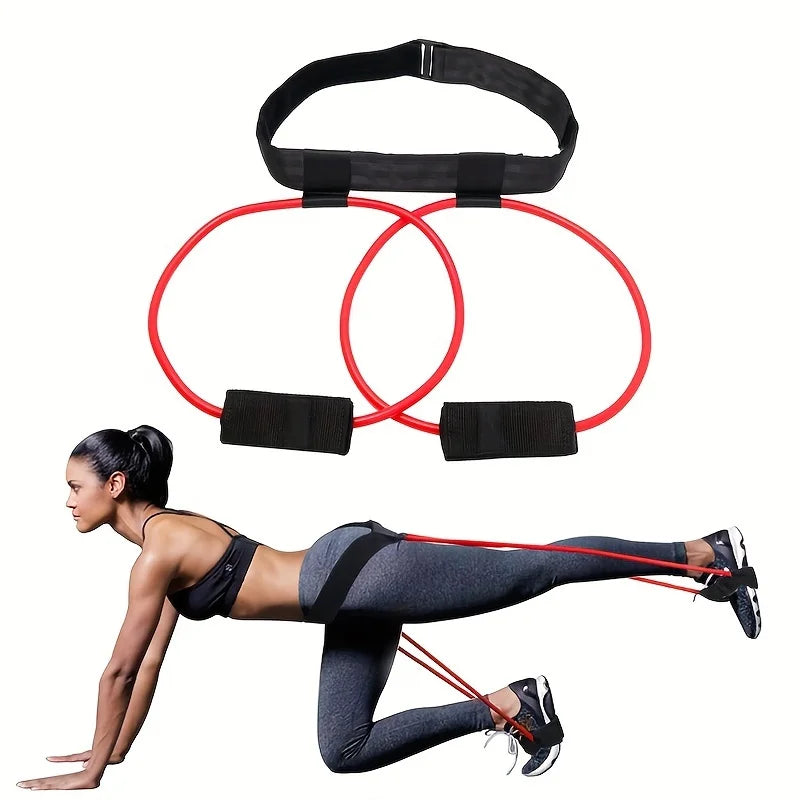 Yoga Leg Butt Lifting Elastic Traction Belt Hip Fitness/Stretch Resistance Band Elastic Rope for Workout Training