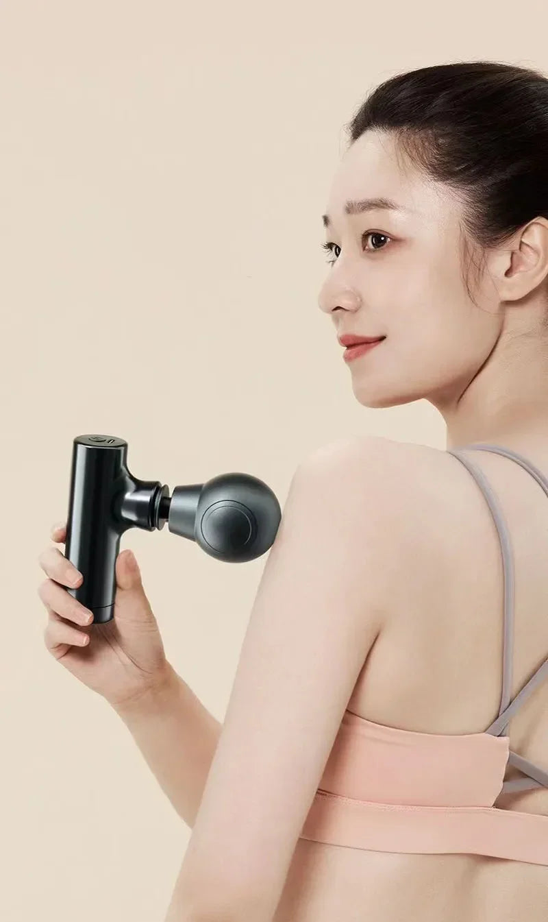 Mini Massage Massage LCD Screen 6 Heads Gun Muscle Massager/Portable Electric Fascia Gun for Neck Foot Body Fascia Gun