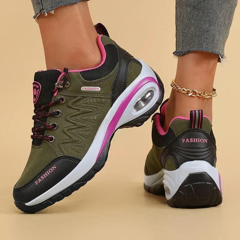Women's Hiking Shoes Fashionable Luxurious Wedge Running Shoes/Shock-absorbing Breathable Comfortable Outdoor Camping Sneakers