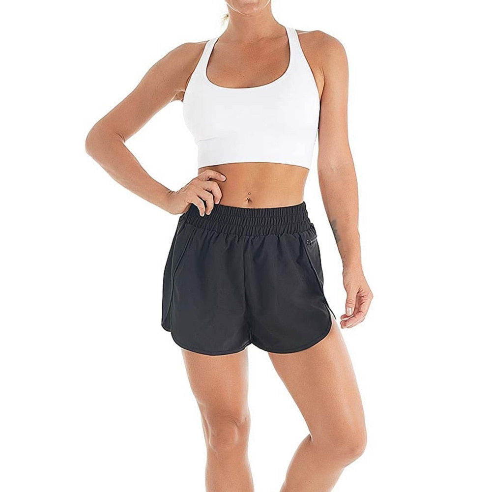 Fitness Workout Women Yoga Shorts/Quick-dry High Waist Elastic Loose