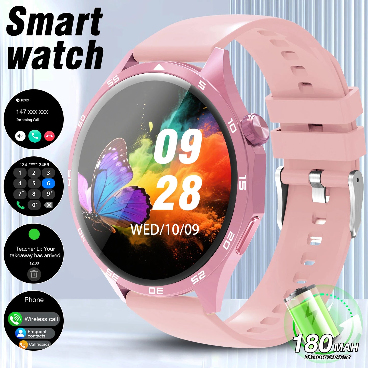 New Full Touch High Definition Men's & Women's Sports Smartwatch Features/Answering Calls, Motion Tracking For Android & Iphone