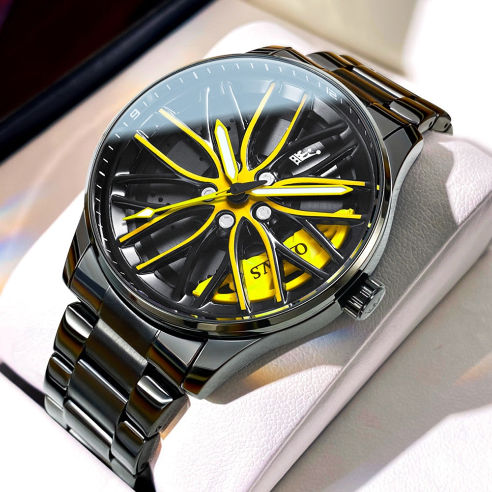 OLEVS Watches Fashion Wheel Hub/Dial Wristwatch Original Quartz Watch