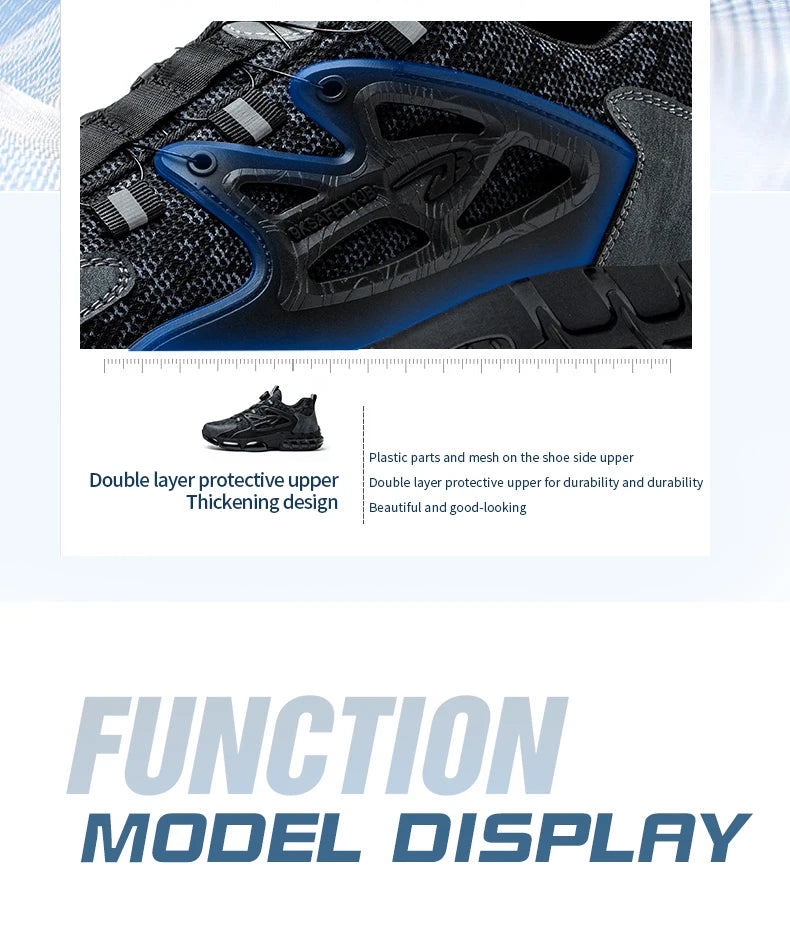 Work Safety Shoes Boots Women Steel Toe Cap Sport Sneakers/Puncture Proof Crash Proof Light Wear Resistant Industrial Shoes