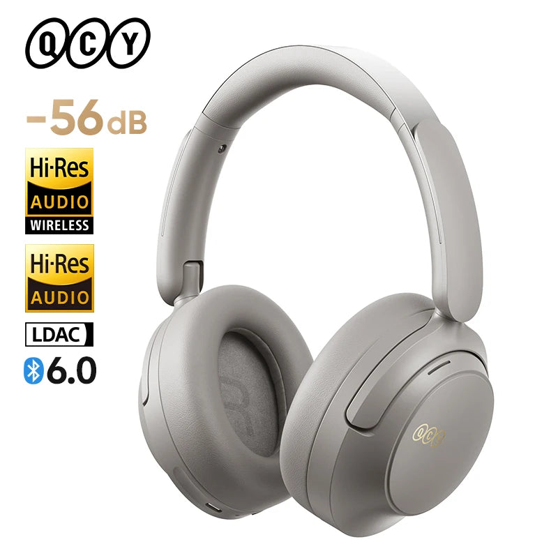 QCY H3S Over Ear Headphone Hi-Res LDAC Spatial Sound Headset/H3S -56dB Adaptive ANC Wireless Earphone Bluetooth 6.0 102Hrs
