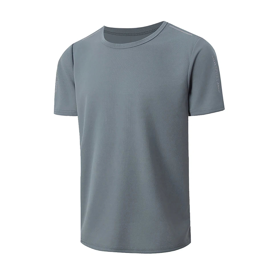 4/1 Pcs Men's Summer Multicolor Quick-drying Sports Short Sleeve/Loose Breathable Fitness Running Badminton T Reflective Strip