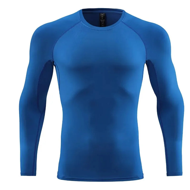 Men Long Sleeve Slim Tops Tees Sportswear Gym Fitness/Compression T-shirt Running Outdoor Jogging Tight Quick Shirt