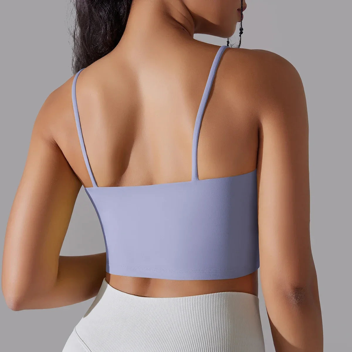 Solid Color Yoga Sports Bra Women Fixed Padded/Slim Gym Fitness Workout Undershirt Top