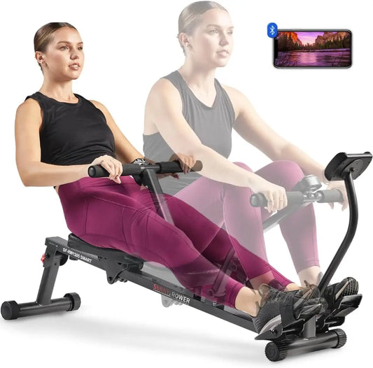 Health & Fitness Compact Adjustable Rowing Machine/with 12 Levels of Resistance for Complete Body Workouts