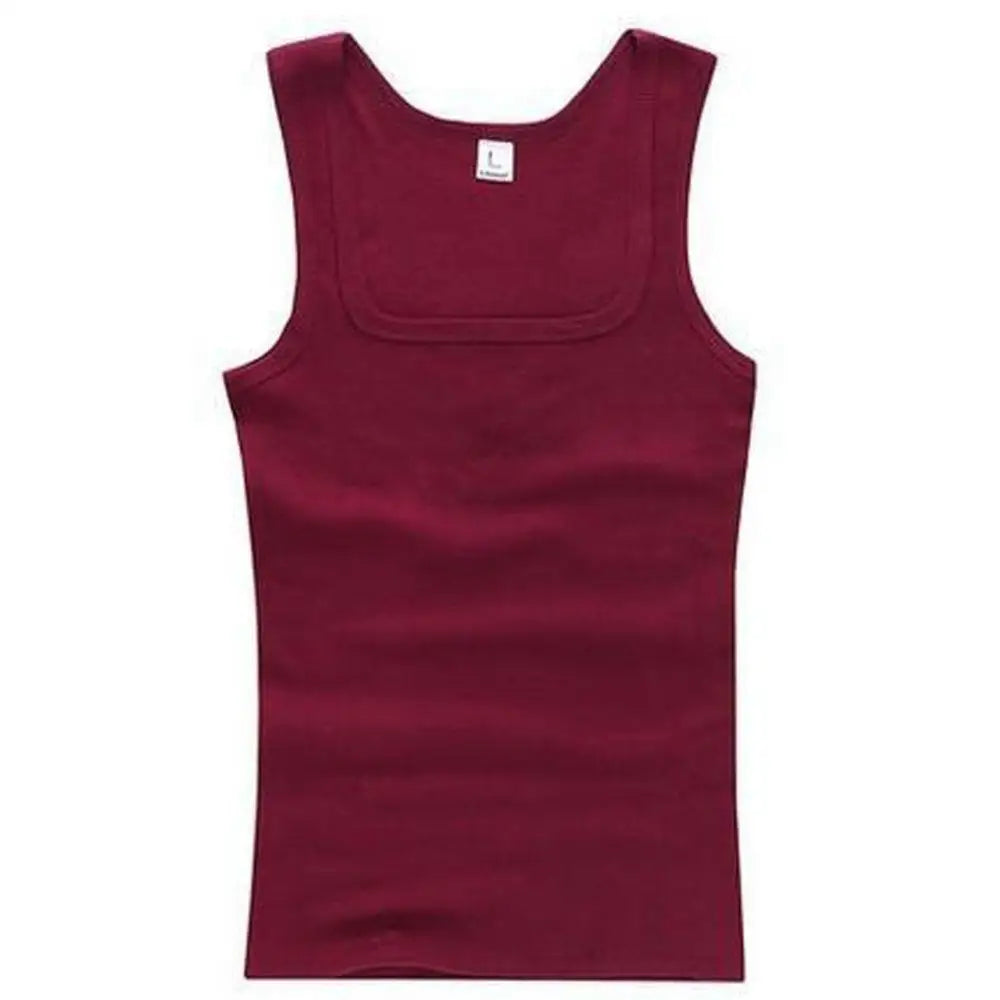 Hot Sale Men's Sleeveless Breathable Fitness Vest Basic Elastic Tank Top/Men's Cotton Bodybuilding T-shirt Classic Color Clothes