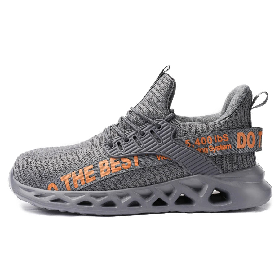 Steel Toe Work Safety Sneakers for Men Lightweight/Anti-Smash Anti-Puncture Protective Shoes