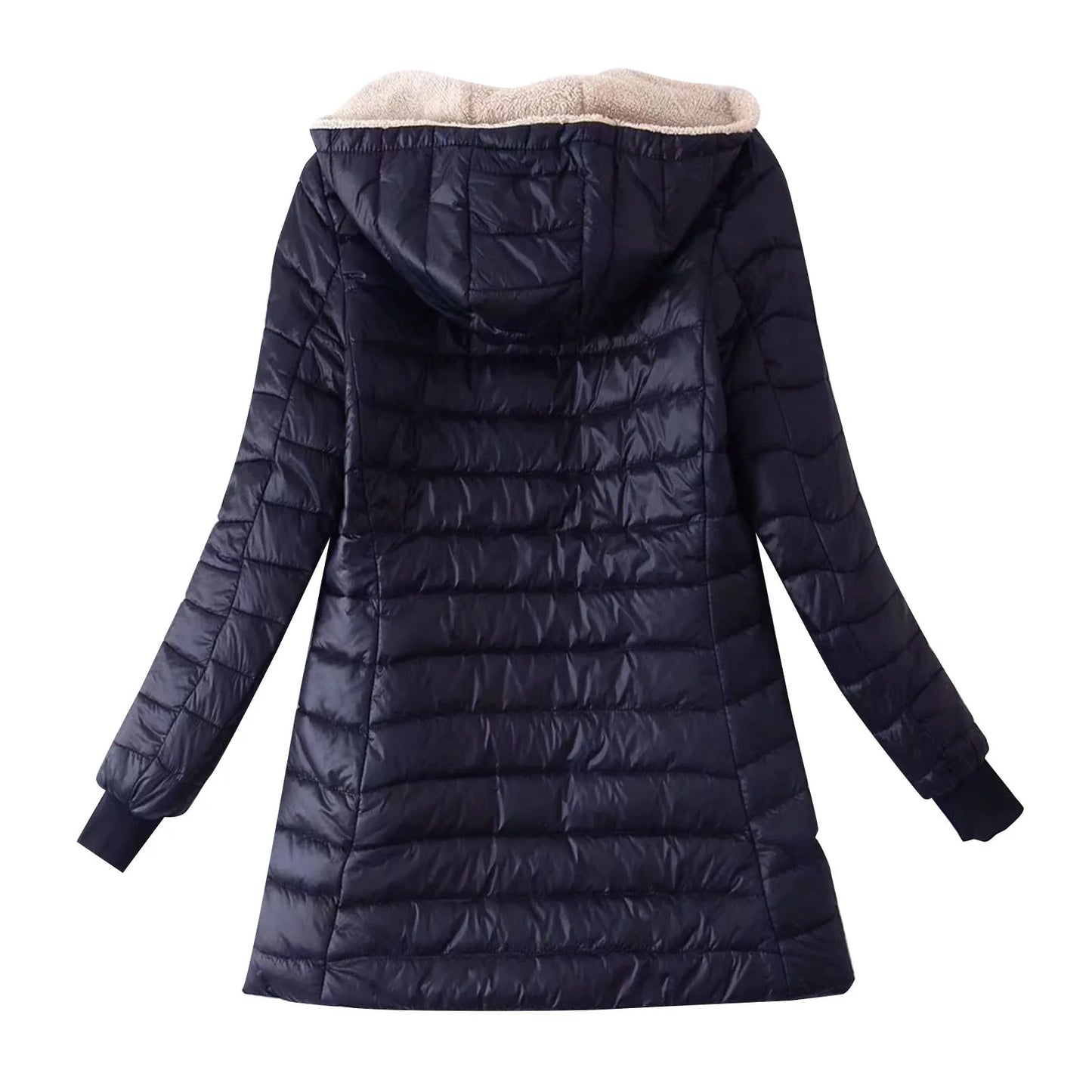 Women Plus Size Warm Plush Coats Winter Long Sleeve/Zip Up Overcoat Solid Warm Fleece Padded Jackets For Women