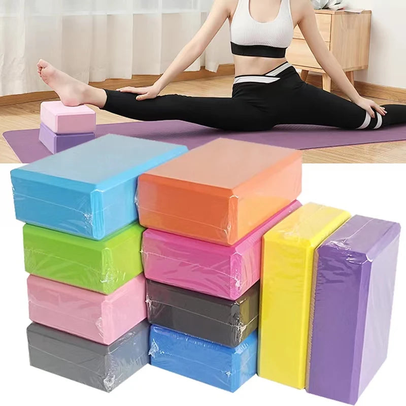 2PCS EVA Gym Blocks Foam Brick Training Exercise Fitness Equipment/Dance Yoga Auxiliary Tool Stretching Body Shaping Yoga Blocks