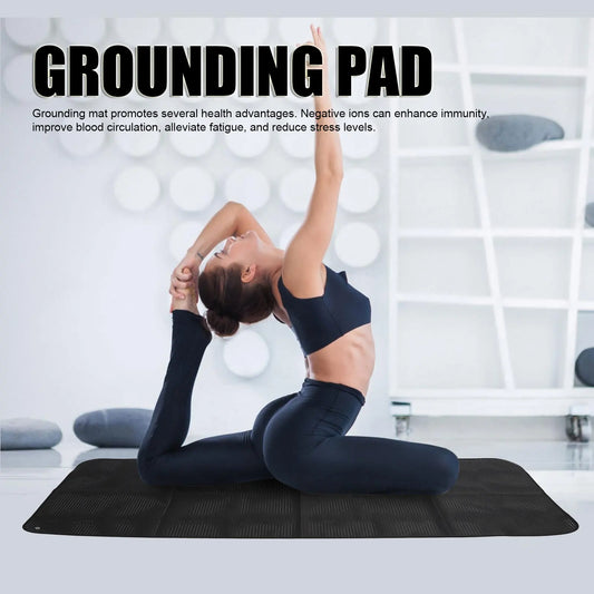 Grounding Sheet Grounding Mat Breathable Hole Black Stable Mood Improves/Digestion Anxiety Relief Reduce Soreness for Sleeping