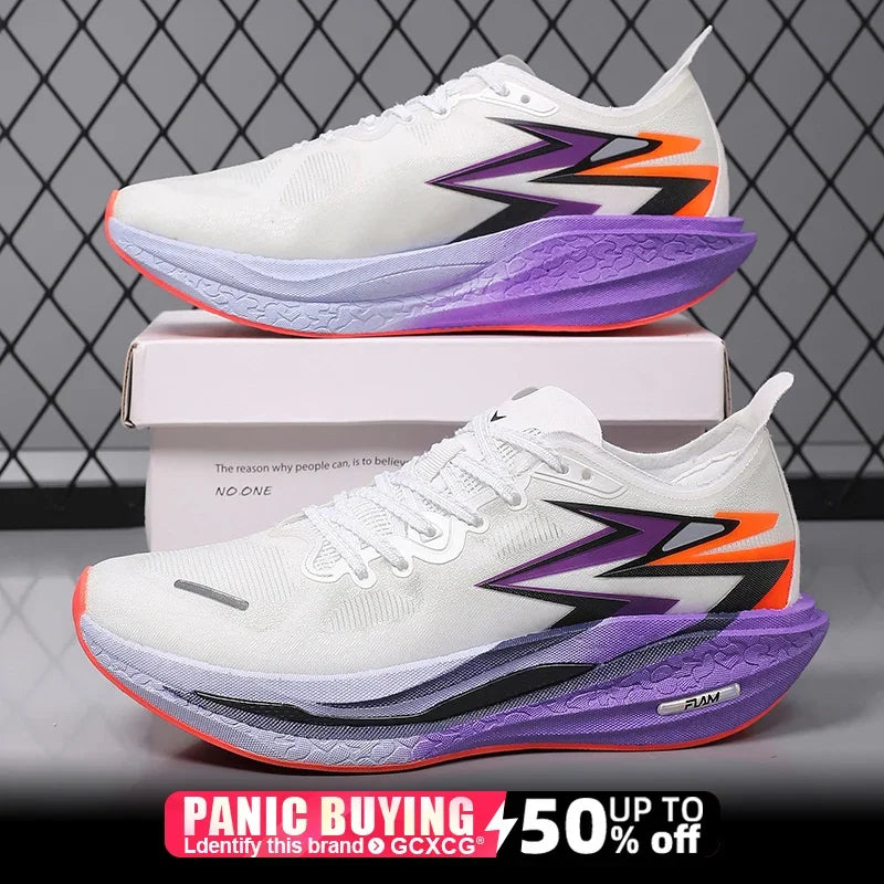 Running Shoes Carbon Board Marathon Men Sports Breathable/Lightweight Women's Comfortable Athletic Nonskid Sneakers ﻿