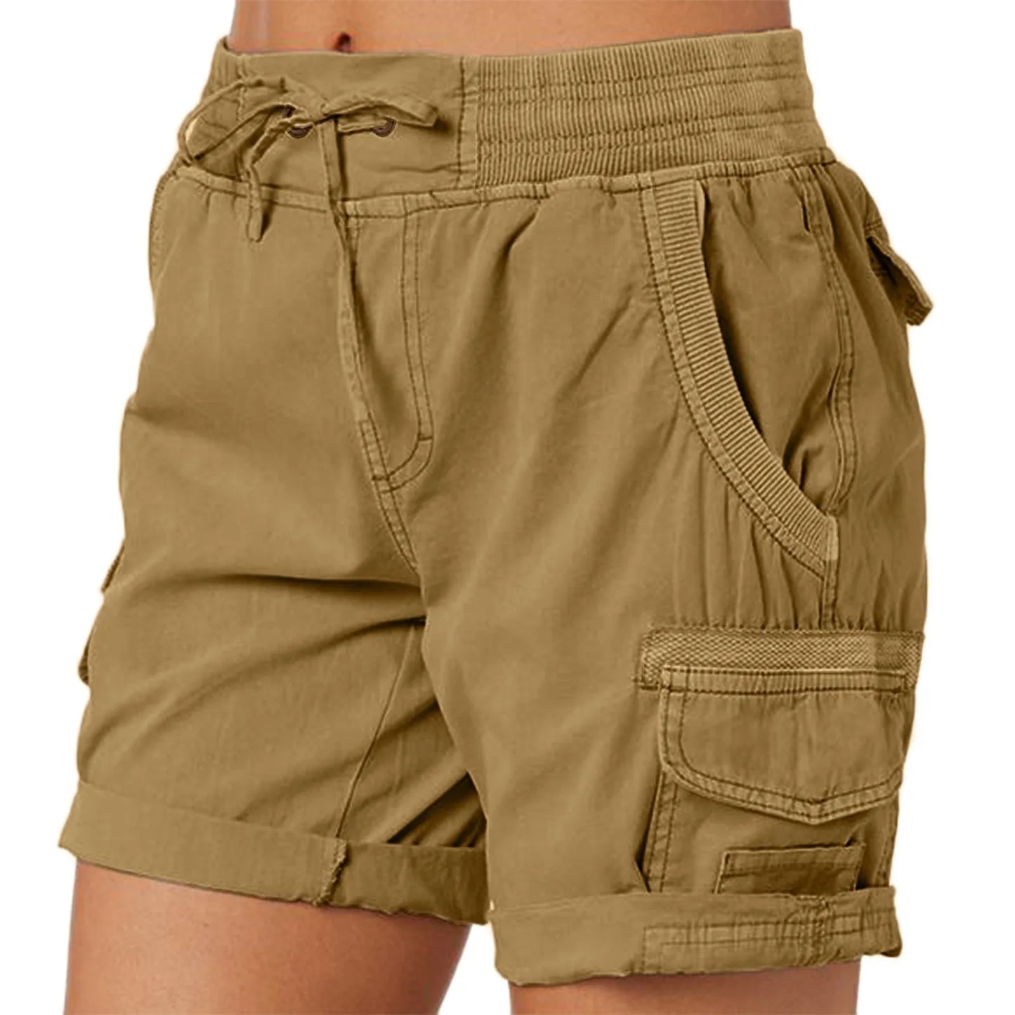 Women Cargo Shorts Summer Loose Hiking Shorts/With Pockets Casual All-Match Korean Style Clothes Shorts