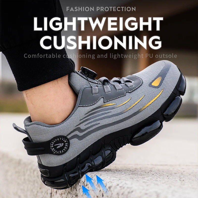 Breathable lace-free soft sole comfortable anti-smash/anti-puncture labor insurance Men shoes