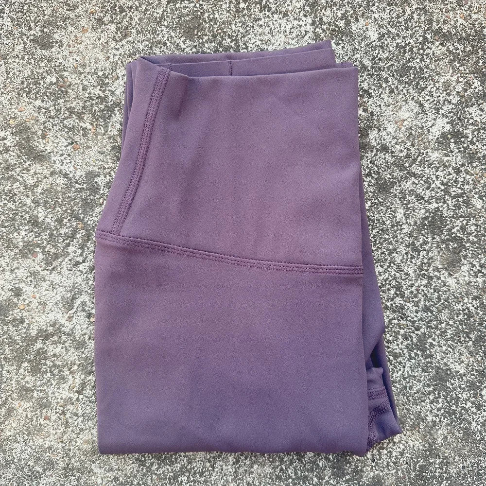 Solid Color Back Waist Pocket High Waist Yoga Legging Women/Sport Cropped Pants Butter Athletic Gym Comprehensive Training Jog