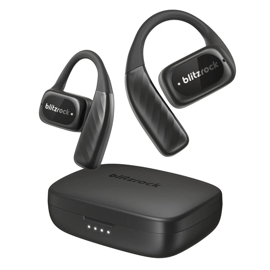 BR-CT3 Open Ear Earbuds Bluetooth V5.4 Earphones Air Conduction Earhook/Enhanced Bass 4 Mics Clear Calls App Control Earphones