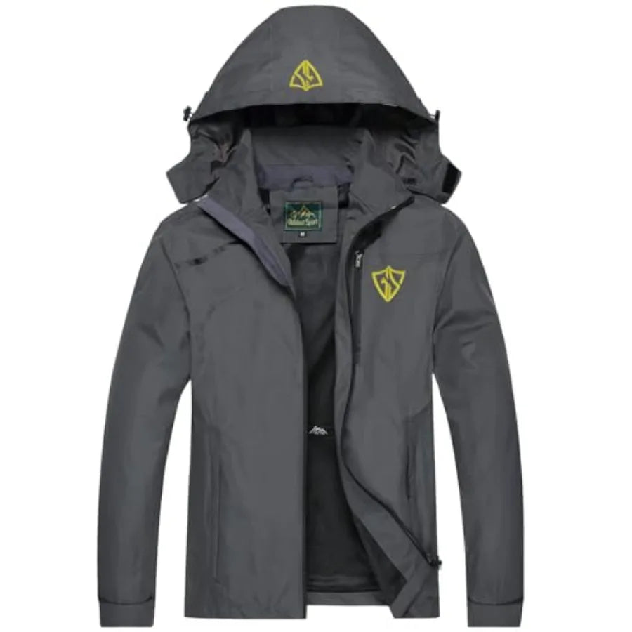 Men's Windproof Jacket Waterproof Lightweight Mountain/Sport Jacket for Men Hooded Windbreaker Raincoat