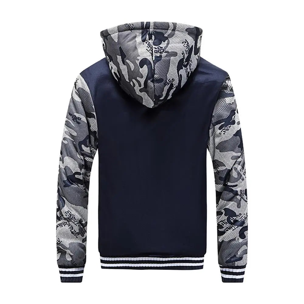 Men's Jacket Camouflage Thicken Winter Jackets for Men Fleece/Long Sleeve Coat Man Casual Hoodies Streetwear Men's Coats