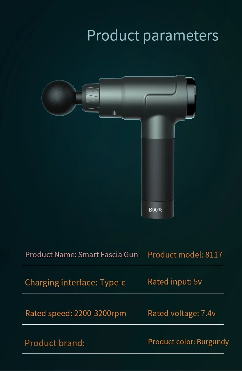 Electric Massage Gun for Deep Muscle Relaxation Body And Neck Massager/for Men And Women Fitness Equipment with Noise Reduction