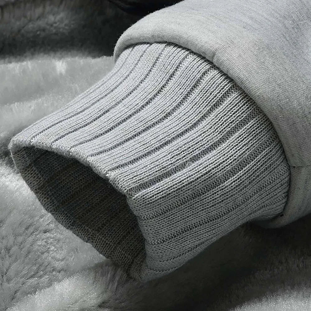 Winter Jacket Men Warm Coat Thick Fleece Male Zipper Hooded Jackets/Casual Hooded Sportswear Outerwear Long Sleeves Sports