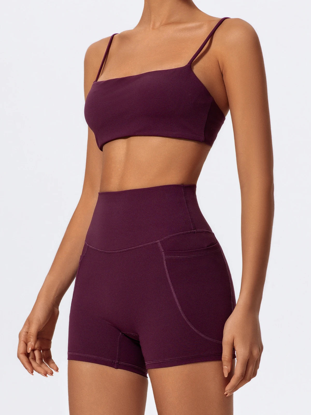Hearuisavy Women Summer High Waist Shorts with Pockets/Quick Dry Yoga Cycling Gym Workout Sports Bottoms