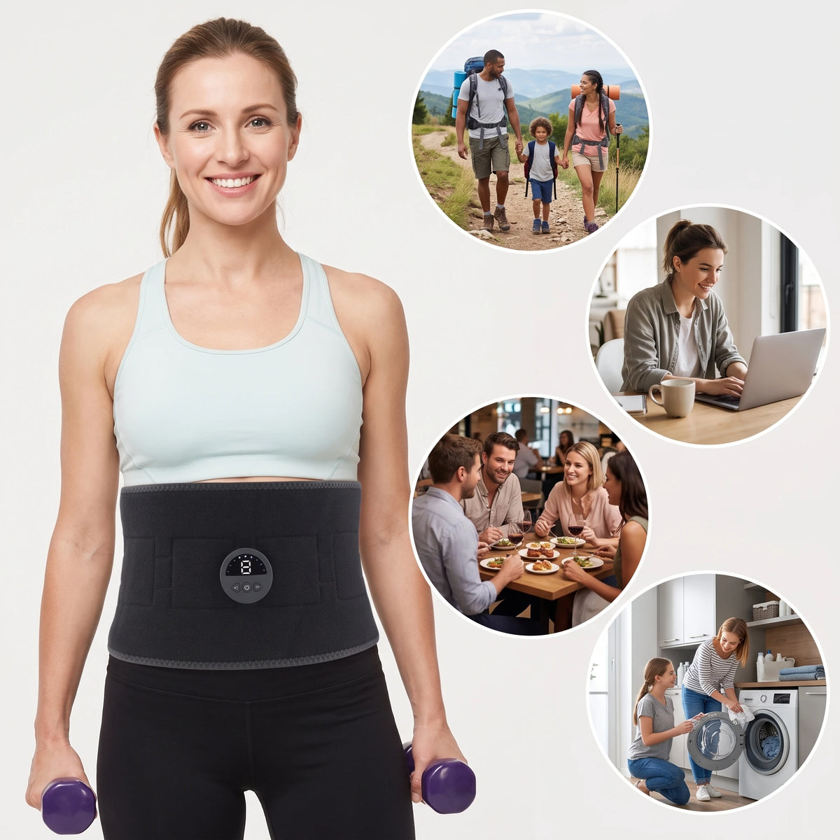 NEW Waist Massager Portable USB Charging Shaper Electric Arm/Hip Leg Trainer Body Shaping Belt Fitness Massager